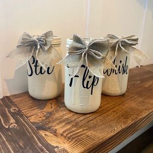 Flip | Stir | Whisk Custom Mason Jars